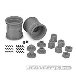 Click here to learn more about the JConcepts, Inc. Midwest 2.2 MT 12mm Hex Wheel w/Adaptor, Silver(2).