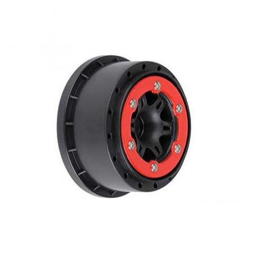 Pro-line Racing Sixer 2.2/3.0 Red/Black Bead-Loc Fr Wheels(2):SLH