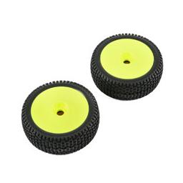 Click here to learn more about the Team Losi Racing Premount Wheel & Tire, Yellow (2): 5IVE-B.