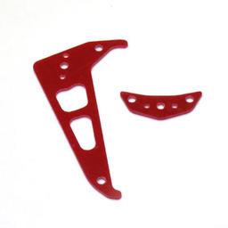 Click here to learn more about the Xtreme Racing G-10 Tail Fin Set, Red: T-REX 250.