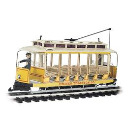 Click here to learn more about the Bachmann Industries G Open Street Car, United Traction.