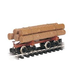Click here to learn more about the Bachmann Industries G Skeleton Log Car w/Logs, Brown.