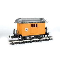 Click here to learn more about the Bachmann Industries G Li''l Big Haulers Baggage Car, Short Line/Yellow.