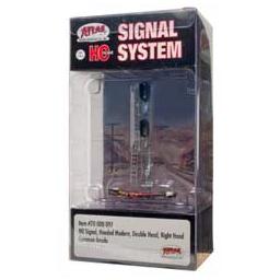 Click here to learn more about the Atlas Model Railroad HO Signal/Hooded Modern, Double Head RH.