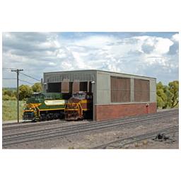 Click here to learn more about the Bachmann Industries HO Double Stall Shed.
