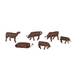Click here to learn more about the Bachmann Industries HO Cows, Brown & White (6).
