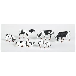 Click here to learn more about the Bachmann Industries HO Cows, Black & White (6).
