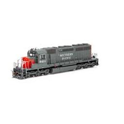 Click here to learn more about the Athearn HO RTR SD40/DCC & SND,SP/Red/Grey/SP on Nose #8411.