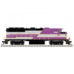 Click here to learn more about the Atlas Model Railroad HO GP40-W w/DCC & Sound, MBTA #1130.