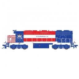 Click here to learn more about the Atlas Model Railroad HO GP38 w/DCC & Sound, CR/Bicentennial #7776.