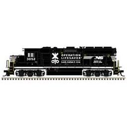 Click here to learn more about the Atlas Model Railroad HO GP40-2, Norfolk  Southern  (OLS) #3045.