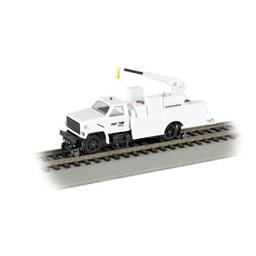 Click here to learn more about the Bachmann Industries HO Hi-Rail Truck w/DCC & Crane, NS/White.