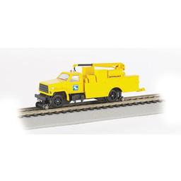 Click here to learn more about the Bachmann Industries HO Hi-Rail Truck w/DCC & Crane, CR/Yellow.