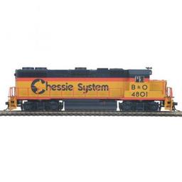 Click here to learn more about the M.T.H. Electric Trains HO GP38-2 w/PS3, Chessie #4801.