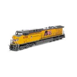 Click here to learn more about the Roundhouse HO AC4400CW, UP/Flag Repaint #6755.
