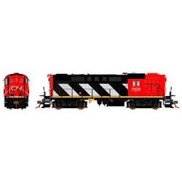 Click here to learn more about the Rapido Trains Inc. HO RS18 w/DCC & Sound, CN/Stripes #3102.
