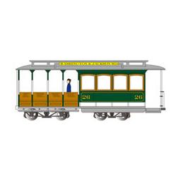Click here to learn more about the Bachmann Industries HO Cable Car, Green & Gray.