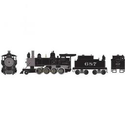 Click here to learn more about the Athearn HO RTR Old Time 2-8-0 w/DDC & Sound, SF #687.