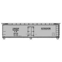Click here to learn more about the Accurail HO KIT 40'' Wood Reefer, CN/Silver.
