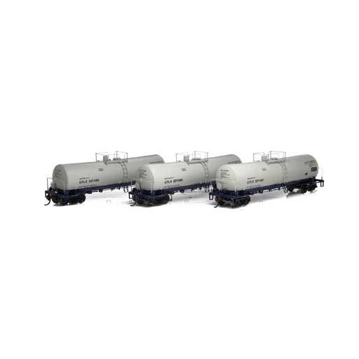 Athearn HO RTR 16,000-Gallon Tank,UTLX/White & Blue #1 (3)