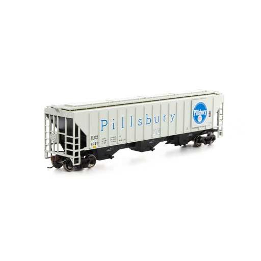 Athearn HO RTR PS 4740 Covered Hopper, TLDX/Pilsbury #6780