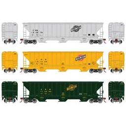Click here to learn more about the Athearn HO RTR PS 4740 Covered Hopper, C&NW/Assorted (3).