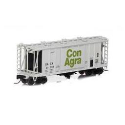 Click here to learn more about the Athearn N GATC 2600 Airslide Hopper, Con Agra #44789.