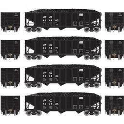 Click here to learn more about the Athearn HO RTR 40'' 3-Bay Ribbed Hopper w/Load, PC #2 (4).