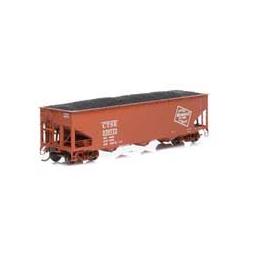 Click here to learn more about the Athearn HO RTR 40'' 3-Bay Offset Hopper w/Load,MILW #370773.
