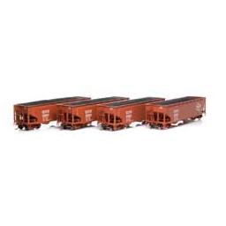 Click here to learn more about the Athearn HO RTR 40'' 3-Bay Offset Hopper w/Load, MILW #1 (4).