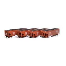 Click here to learn more about the Athearn HO RTR 40'' 3-Bay Offset Hopper w/Load, MILW #2 (4).