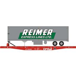 Click here to learn more about the Athearn HO RTR 50'' Flat w/40'' Trailer, CPR #504440.