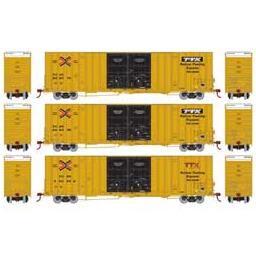 Click here to learn more about the Athearn HO RTR 60'' Gunderson DD HC Box,TBOX/TTX Modern (3).