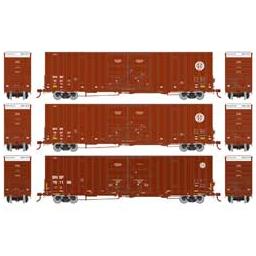 Click here to learn more about the Athearn HO RTR 60'' Gunderson DD Hi-Cube Box,BNSF/Wedge (3).