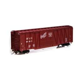 Click here to learn more about the Athearn HO RTR 50'' Single Sheathed Box, CB&Q #46638.