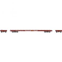 Click here to learn more about the Athearn HO RTR 60'' Flat, Trailer Train/Brown #97014.