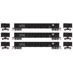 Click here to learn more about the Athearn HO RTR 52'' Mill Gondola, BNSF/Black (3).