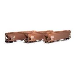 Click here to learn more about the Athearn HO ACF 4600 3-Bay Centerflow Hopper, KCS (3).