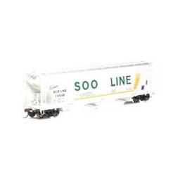 Click here to learn more about the Athearn HO ACF 4600 3-Bay Centerflow Hopper, SOO #74036.
