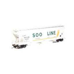 Click here to learn more about the Athearn HO ACF 4600 3-Bay Centerflow Hopper, SOO #74043.