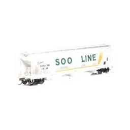 Click here to learn more about the Athearn HO ACF 4600 3-Bay Centerflow Hopper, SOO #74139.