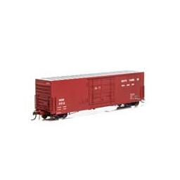 Click here to learn more about the Athearn HO 50'' PC&F SS Box w/14'' Plug Door, NSHR #5512.