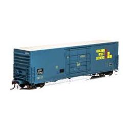 Click here to learn more about the Athearn HO 50'' PC&F SS Box w/14'' Plug Door, SSW/GWS #23702.