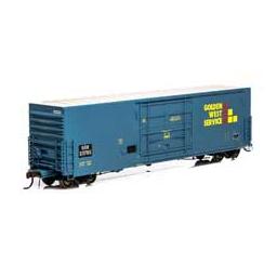 Click here to learn more about the Athearn HO 50'' PC&F SS Box w/14'' Plug Door, SSW/GWS #23785.