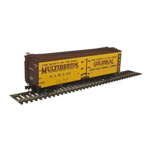 Atlas Model Railroad HO 40'' Wood Reefer, Multibestos/Gold Seal #104