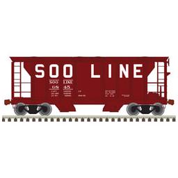 Click here to learn more about the Atlas Model Railroad HO Trainman PS-2 Covered Hopper, SOO #6845.