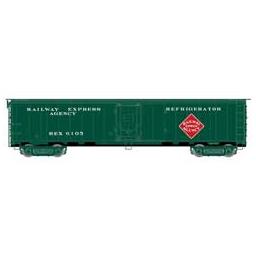 Click here to learn more about the Atlas Model Railroad HO ACF Steel Express Reefer, REA/Mid 1950s #6285.