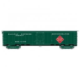 Click here to learn more about the Atlas Model Railroad HO ACF Steel Express Reefer, REA/Mid 1950s #6105.