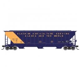 Click here to learn more about the Atlas Model Railroad HO Thrall 4750 Covered Hopper, AACX/Blue/Yel #012.