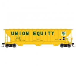 Click here to learn more about the Atlas Model Railroad HO Thrall 4750 Covered Hopper, Union Equity #60610.